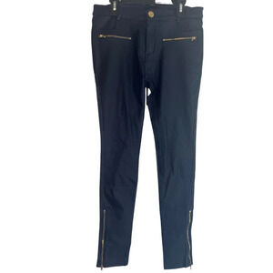 Lumiere Faux Leather Cosmetic Zippered Dressy Skinny Pants Zip Ankle Size‎ Med